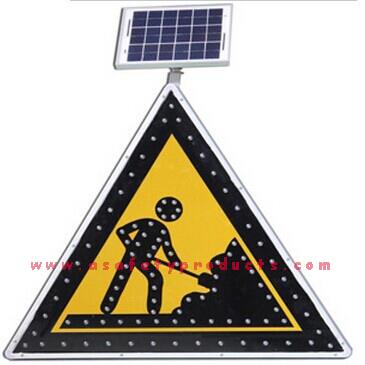 Tanda Lampu Amaran Keselamatan LED Solar
